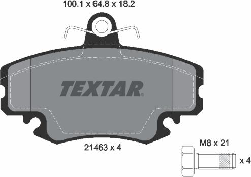 Textar 2146306 - Stabdžių trinkelių rinkinys, diskinis stabdys onlydrive.pro