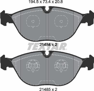 Textar 2148401 - Brake Pad Set, disc brake onlydrive.pro