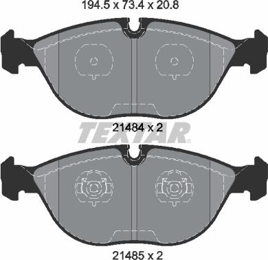 Textar 2148401 - Тормозные колодки, дисковые, комплект onlydrive.pro