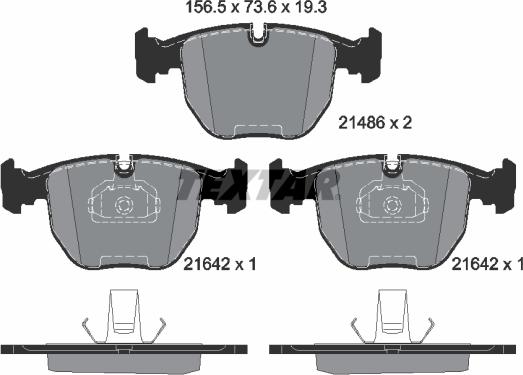 Textar 2148602 - Stabdžių trinkelių rinkinys, diskinis stabdys onlydrive.pro