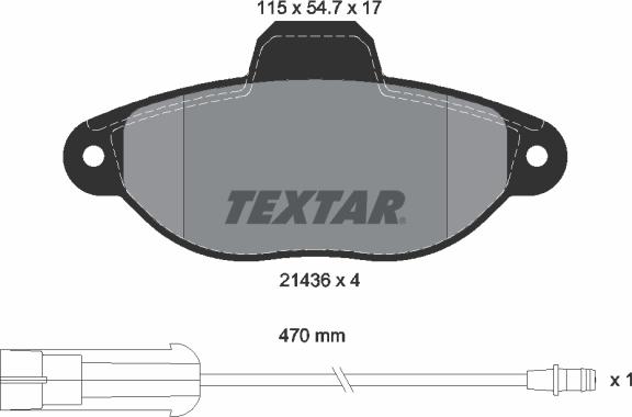 Textar 2143603 - Brake Pad Set, disc brake onlydrive.pro