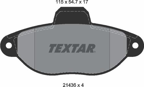 Textar 2143602 - Brake Pad Set, disc brake onlydrive.pro