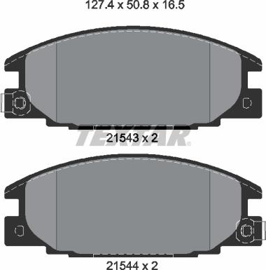 Textar 2154302 - Brake Pad Set, disc brake onlydrive.pro