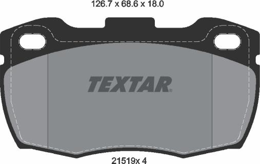 Textar 2151901 - Brake Pad Set, disc brake onlydrive.pro