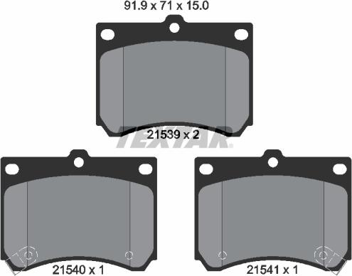 Textar 2153901 - Brake Pad Set, disc brake onlydrive.pro