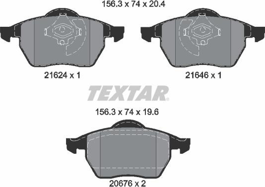 Textar 2162402 - Piduriklotsi komplekt,ketaspidur onlydrive.pro