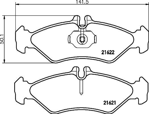 Textar 2162102 - Brake Pad Set, disc brake onlydrive.pro