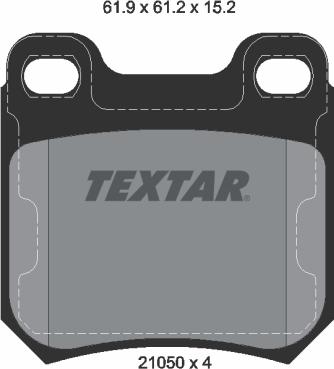 Textar 2105002 - Тормозные колодки, дисковые, комплект onlydrive.pro