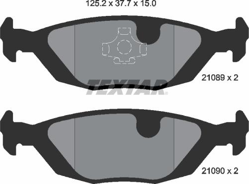 Textar 2108902 - Brake Pad Set, disc brake onlydrive.pro