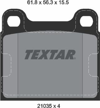 Textar 2103501 - Brake Pad Set, disc brake onlydrive.pro