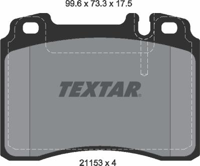 Textar 2115307 - Brake Pad Set, disc brake onlydrive.pro