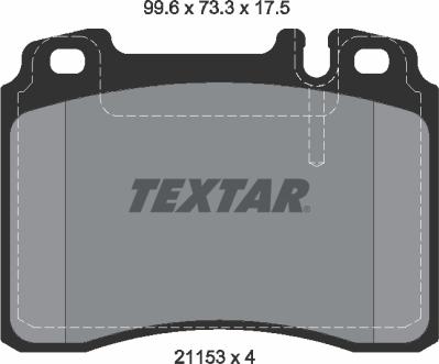 Textar 2115307 - Тормозные колодки, дисковые, комплект onlydrive.pro