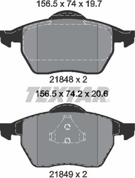 Textar 2184802 - Brake Pad Set, disc brake onlydrive.pro