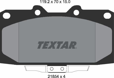 Textar 2185401 - Brake Pad Set, disc brake onlydrive.pro