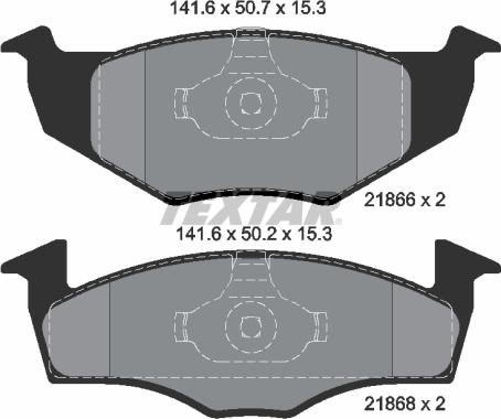 Textar 2186601 - Brake Pad Set, disc brake onlydrive.pro