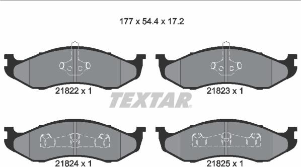 Textar 2182202 - Brake Pad Set, disc brake onlydrive.pro