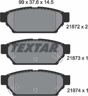 Textar 2187202 - Brake Pad Set, disc brake onlydrive.pro