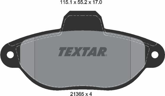 Textar 2136502 - Brake Pad Set, disc brake onlydrive.pro