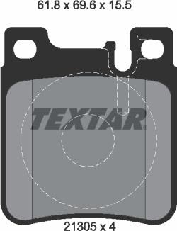 Textar 2130501 - Brake Pad Set, disc brake onlydrive.pro