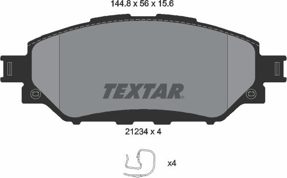 Textar 2123401 - Brake Pad Set, disc brake onlydrive.pro