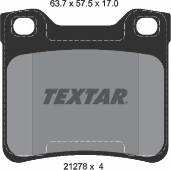 Textar 2127803 - Brake Pad Set, disc brake onlydrive.pro