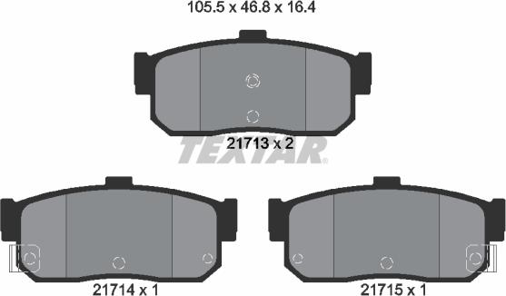 Textar 2171301 - Piduriklotsi komplekt,ketaspidur onlydrive.pro