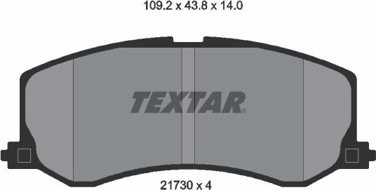 Textar 2173001 - Тормозные колодки, дисковые, комплект onlydrive.pro