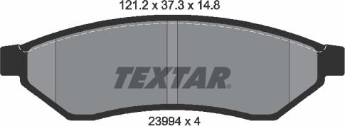 Textar 2399401 - Brake Pad Set, disc brake onlydrive.pro