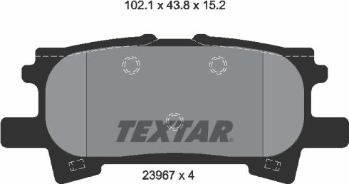 Textar 2396701 - Brake Pad Set, disc brake onlydrive.pro
