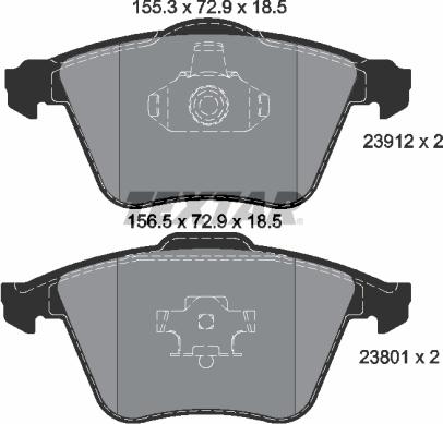 Textar 2391201 - Brake Pad Set, disc brake onlydrive.pro