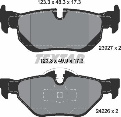 Textar 2392701 - Piduriklotsi komplekt,ketaspidur onlydrive.pro