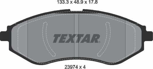 Textar 2397401 - Brake Pad Set, disc brake onlydrive.pro