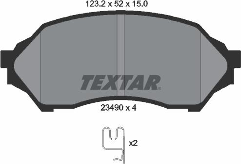 Textar 2349002 - Jarrupala, levyjarru onlydrive.pro