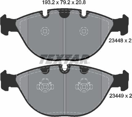 Textar 2344801 - Brake Pad Set, disc brake onlydrive.pro