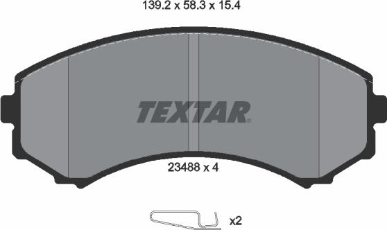 Textar 2348801 - Brake Pad Set, disc brake onlydrive.pro