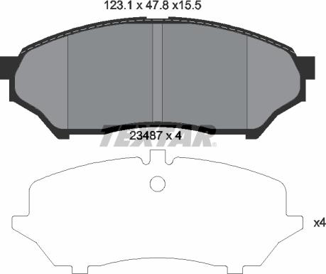 Textar 2348701 - Brake Pad Set, disc brake onlydrive.pro