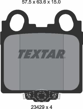 Textar 2342901 - Brake Pad Set, disc brake onlydrive.pro