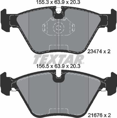 Textar 2347402 - Piduriklotsi komplekt,ketaspidur onlydrive.pro