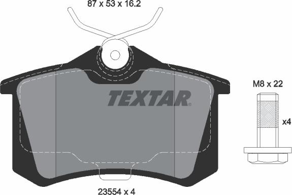 Textar 2355406 - Brake Pad Set, disc brake onlydrive.pro