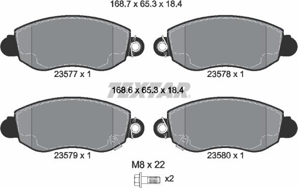 Textar 2357701 - Brake Pad Set, disc brake onlydrive.pro