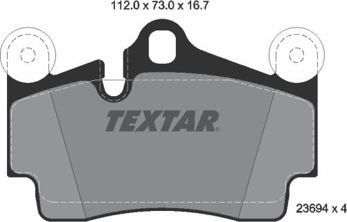 Textar 2369402 - Brake Pad Set, disc brake onlydrive.pro