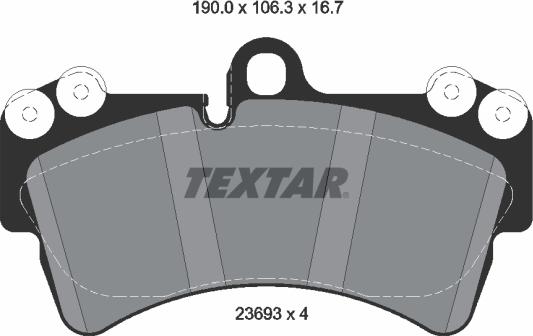 Textar 2369381 - Brake Pad Set, disc brake onlydrive.pro