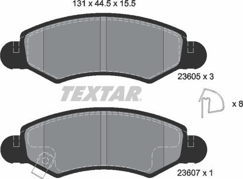 Textar 2360501 - Jarrupala, levyjarru onlydrive.pro