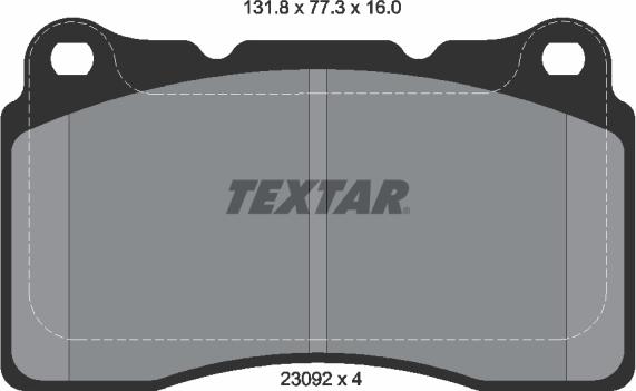 Textar 2309203 - Brake Pad Set, disc brake onlydrive.pro
