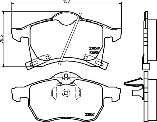 Textar 2305701 - Brake Pad Set, disc brake onlydrive.pro