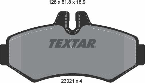 Textar 2302101 - Brake Pad Set, disc brake onlydrive.pro