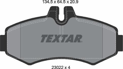 Textar 2302201 - Brake Pad Set, disc brake onlydrive.pro