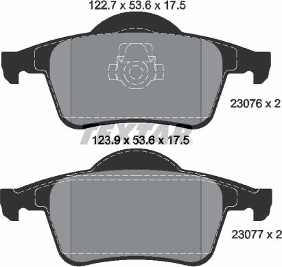 Textar 2307681 - Piduriklotsi komplekt,ketaspidur onlydrive.pro