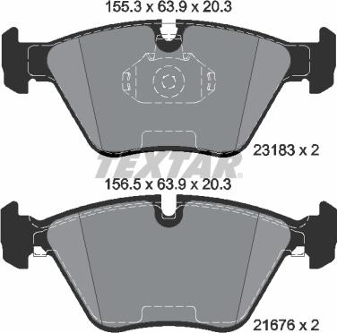 Textar 2318381 - Brake Pad Set, disc brake onlydrive.pro