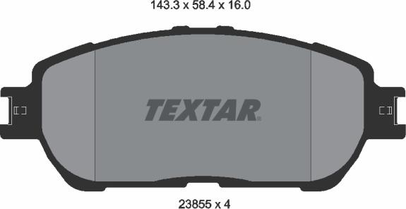 Textar 2385501 - Brake Pad Set, disc brake onlydrive.pro